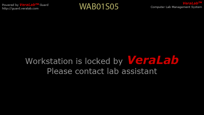 VeraLab guard lock screen